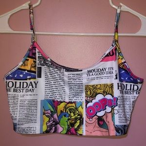 graphic crop top